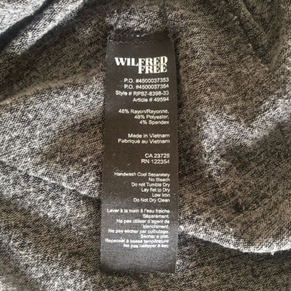 Aritzia Wilfred Free Yasmin Faux Wrap Ruched Bodycon Dress in Gray - Small - Picture 15 of 16